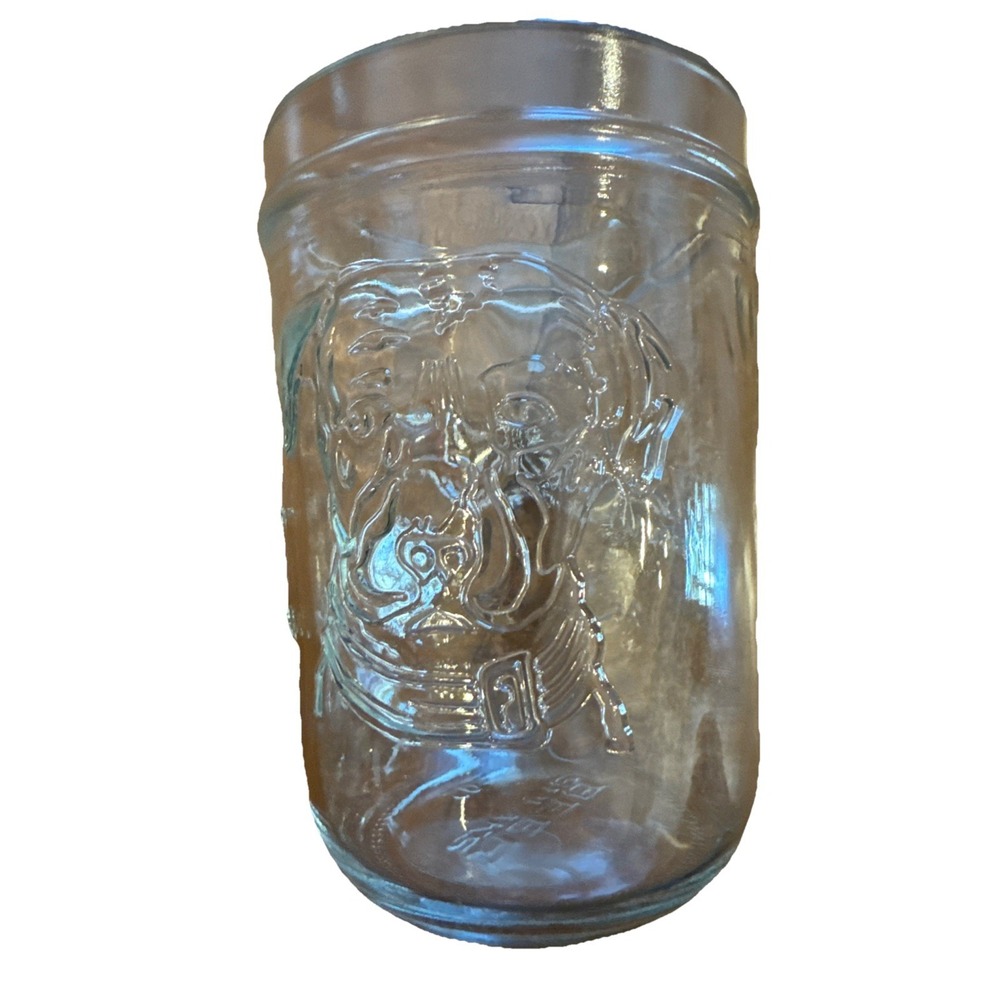 Lagunitas‎ Brewing Company Large Mouth 16 Oz. Mason Jar Embossed Dog Beer Glass